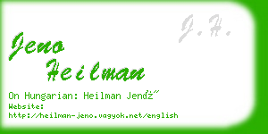 jeno heilman business card